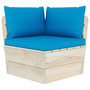 Voir la diapositive 4 : VIDAXL Canape palette a 2 places de jardin avec coussins Bois d'epicea