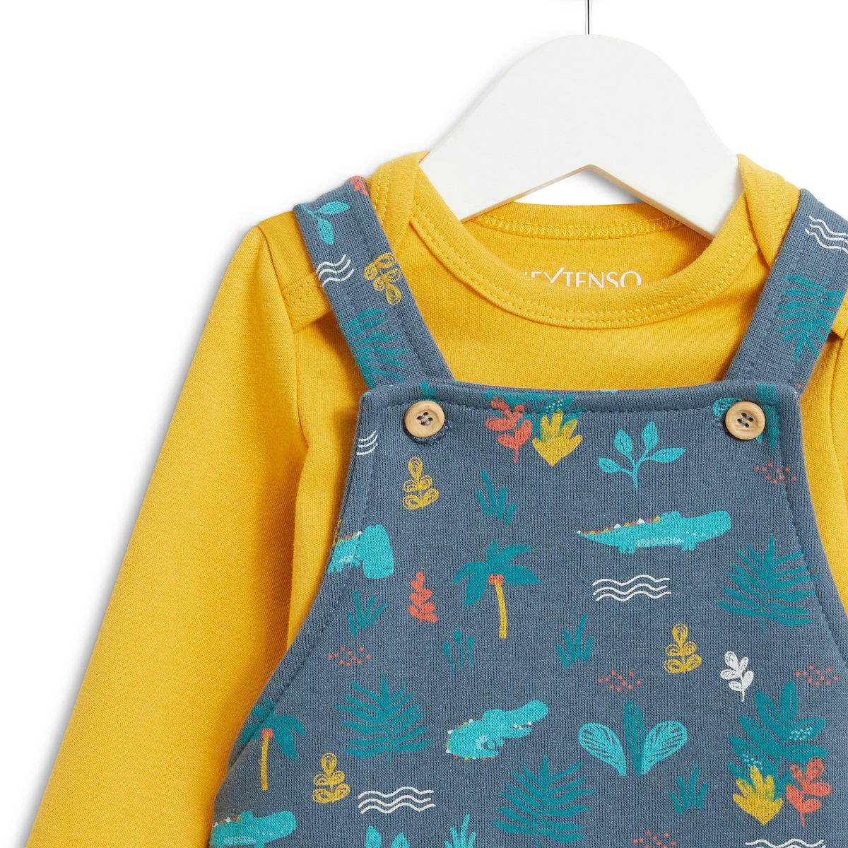 INEXTENSO Ensemble de naissance body manches longues + salopette bébé garçon