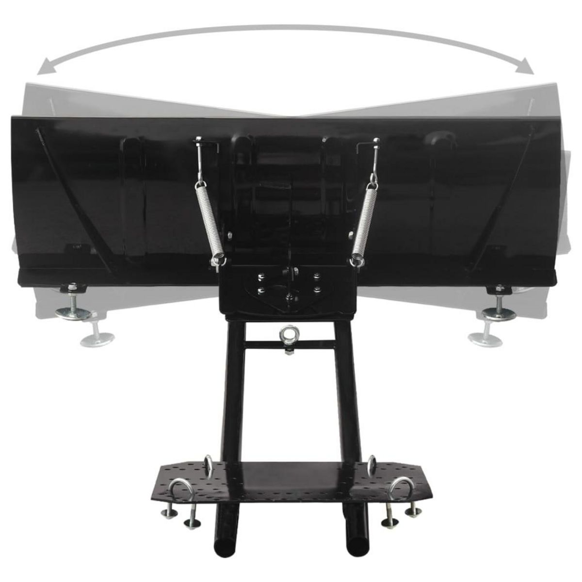 VIDAXL Chasse-neige pour VTT 115x38 cm Noir