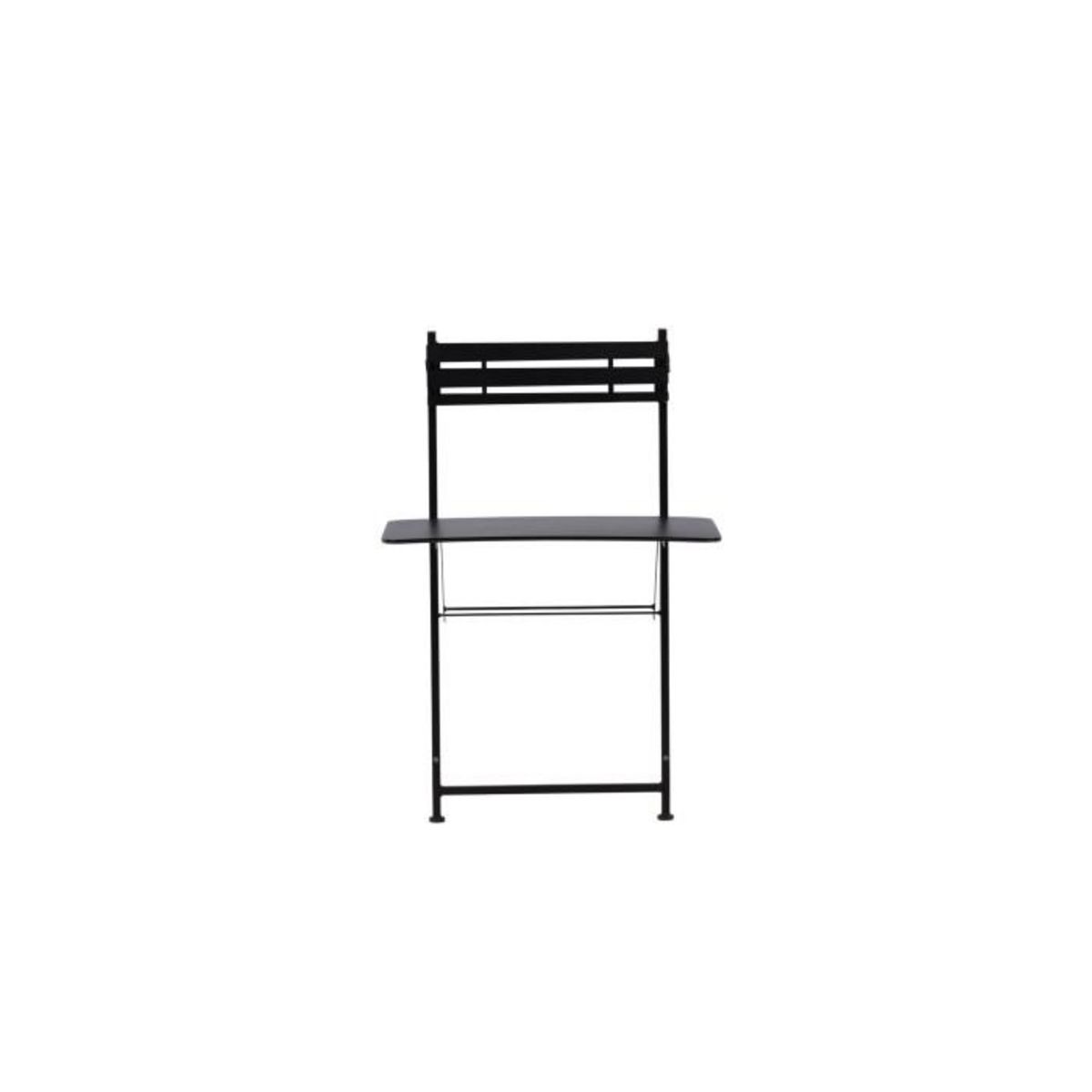 Paris Prix Table de Balcon en Métal  Borneo  120cm Noir