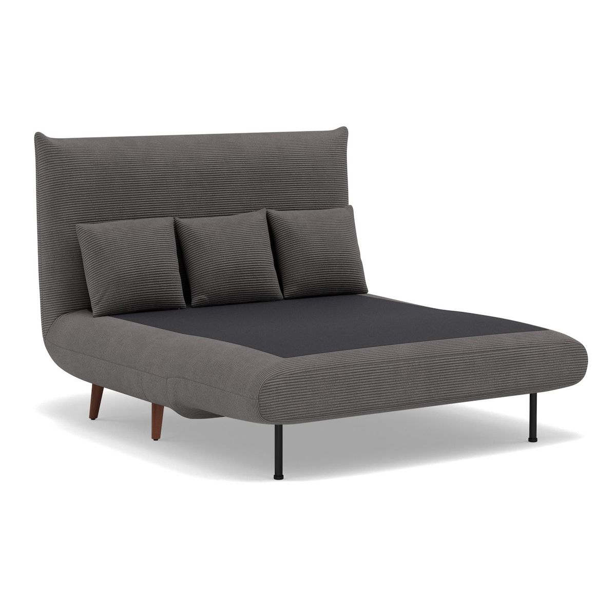 BEST MOBILIER Lumi - banquette convertible clic-clac 2 places en velours côtelé