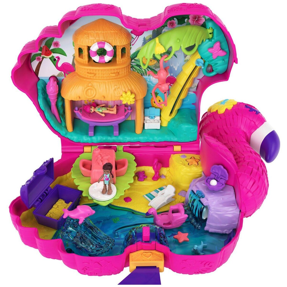 POLLY POCKET Mini poupée Polly Pocket - Flamant rose surprises