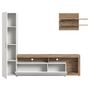 Voir la diapositive 3 : BEST MOBILIER Bromley - ensemble meuble tv - effet bois et blanc - 218 cm