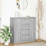 VIDAXL Buffet et tiroirs sonoma gris 100,5x35x98,5cm bois d'ingenierie
