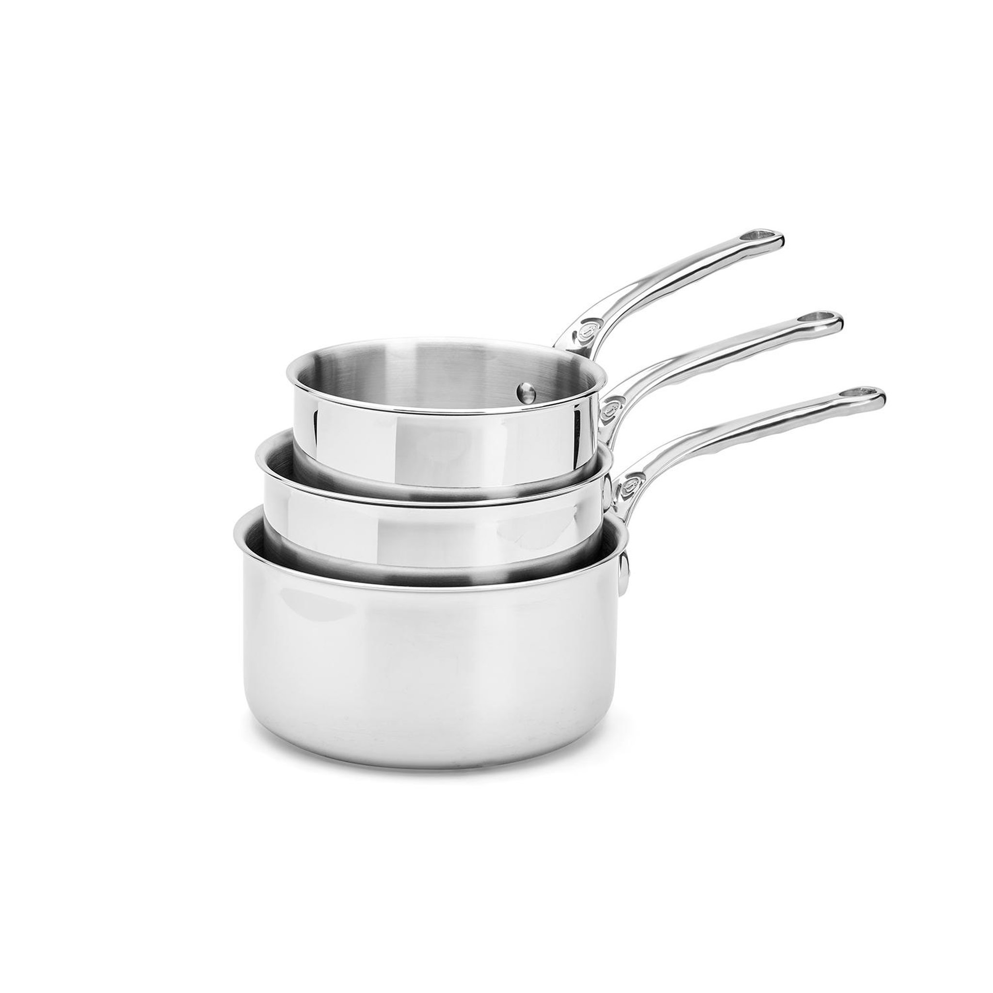Voir la diapositive 2 : De buyer Série de 3 casseroles 16/18/20cm inox - 3706.01