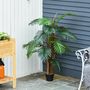Voir la diapositive 5 : OUTSUNNY Palmier artificiel hauteur 1,2 m arbre artificiel tronc branches lichen feuilles grand réalisme pot inclus