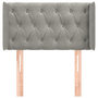 Voir la diapositive 3 : VIDAXL Tete de lit avec oreilles Gris clair 83x16x78/88 cm Velours