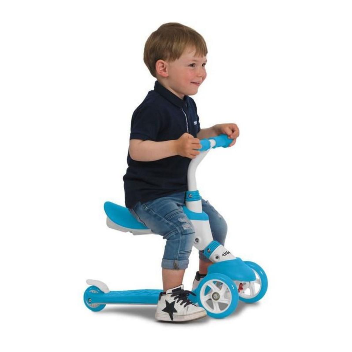 Mondo MONDO Trottinette On and Go Scribble 5 en 1 - Bleu