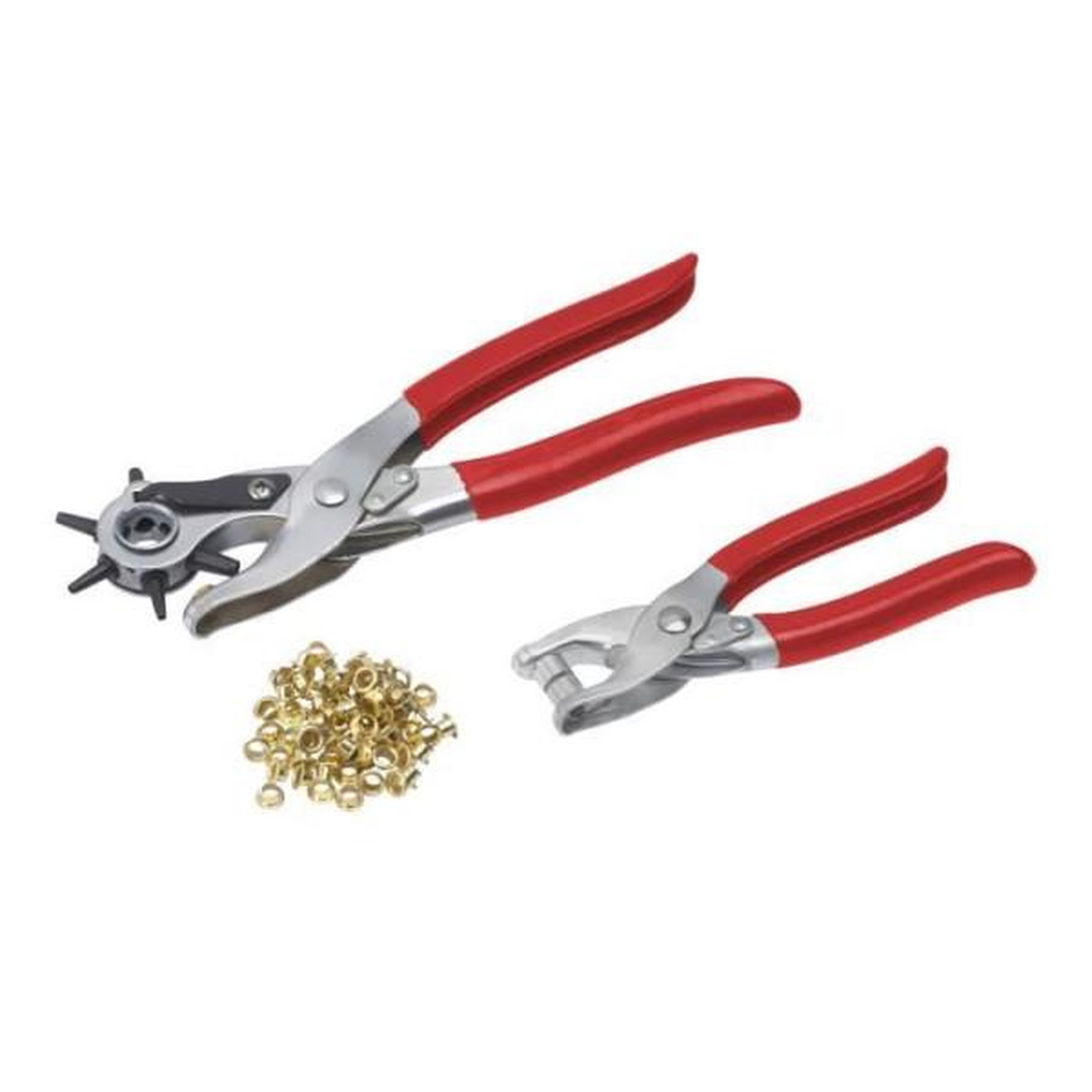 Voir la diapositive 2 : MEISTER Pince a oeillets - MEISTER - Lot de 2 pinces a oeillets + emporte-piece - Gris en plastique