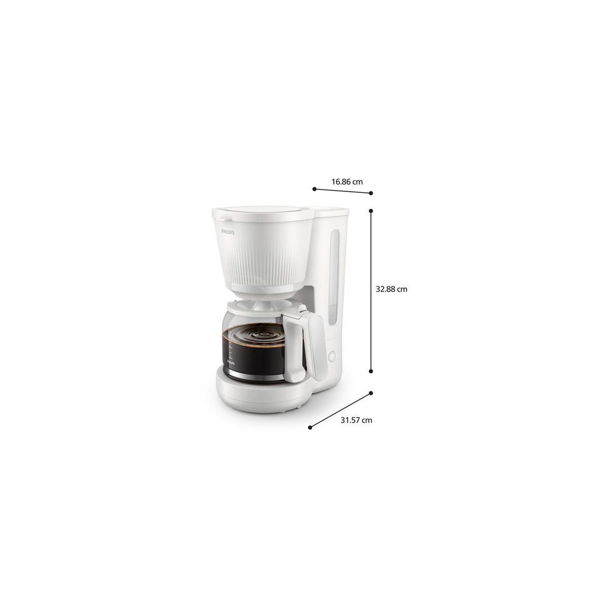 Voir la diapositive 2 : Philips Cafetière filtre hd7411/00 blanc