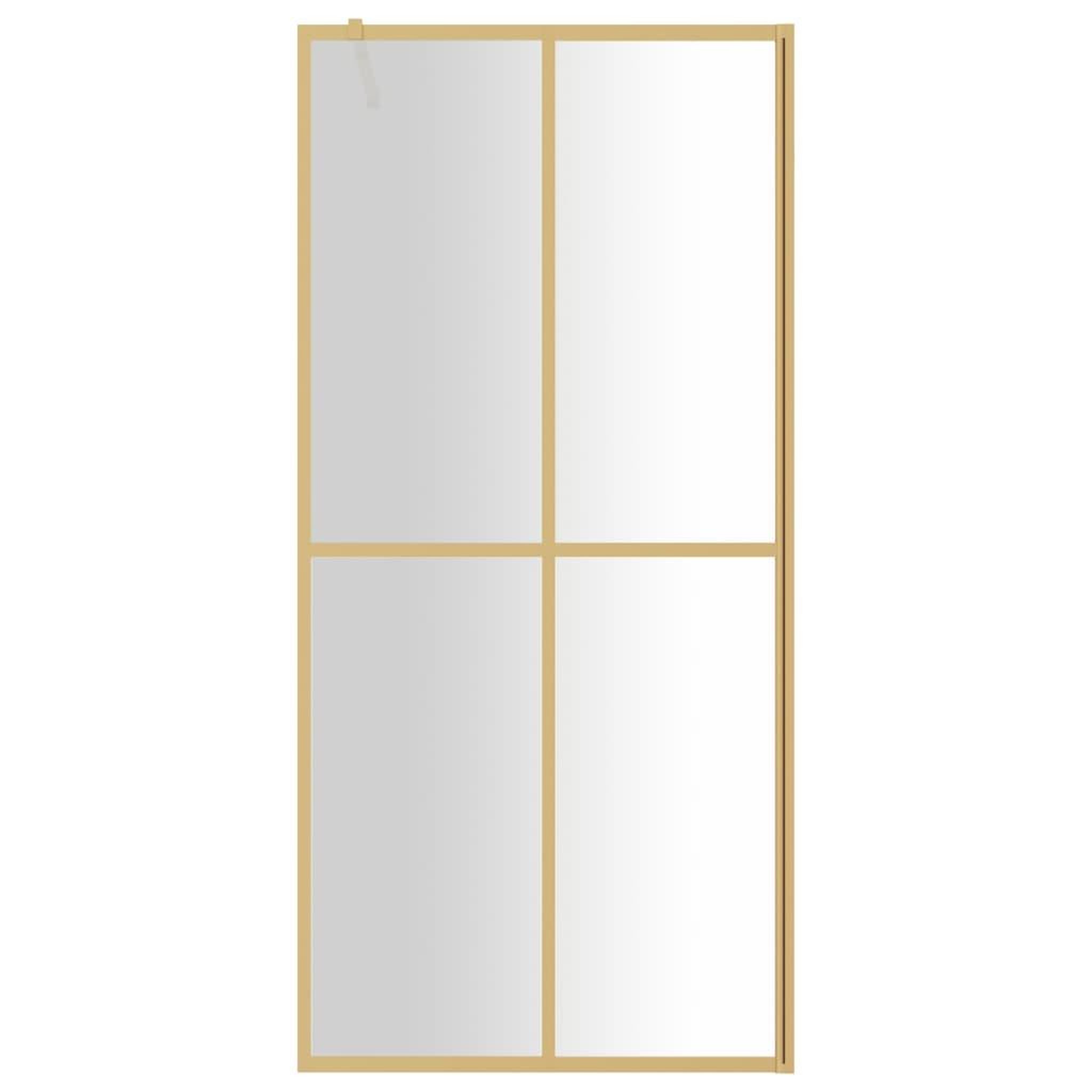 Voir la diapositive 3 : VIDAXL Paroi de douche avec verre ESG transparent dore 100x195 cm