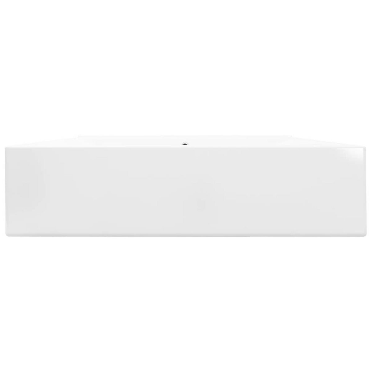 VIDAXL Vasque a poser en ceramique Rectangulaire Blanche 60 x 46 cm