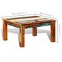 Voir la diapositive 6 : VIDAXL Table basse carree Bois de recuperation