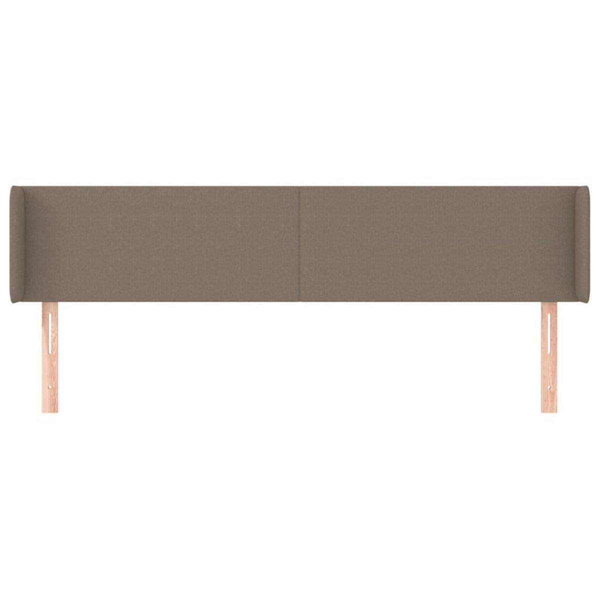VIDAXL Tete de lit avec oreilles Taupe 203x16x78/88 cm Tissu