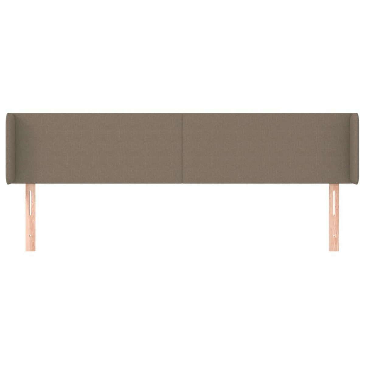 VIDAXL Tete de lit avec oreilles Taupe 203x16x78/88 cm Tissu