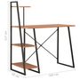 Voir la diapositive 6 : VIDAXL Bureau avec etagere Noir et marron 102x50x117 cm