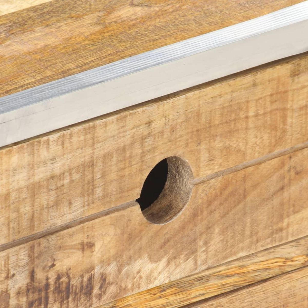 VIDAXL Table basse 89x59x33 cm Bois massif de manguier brut