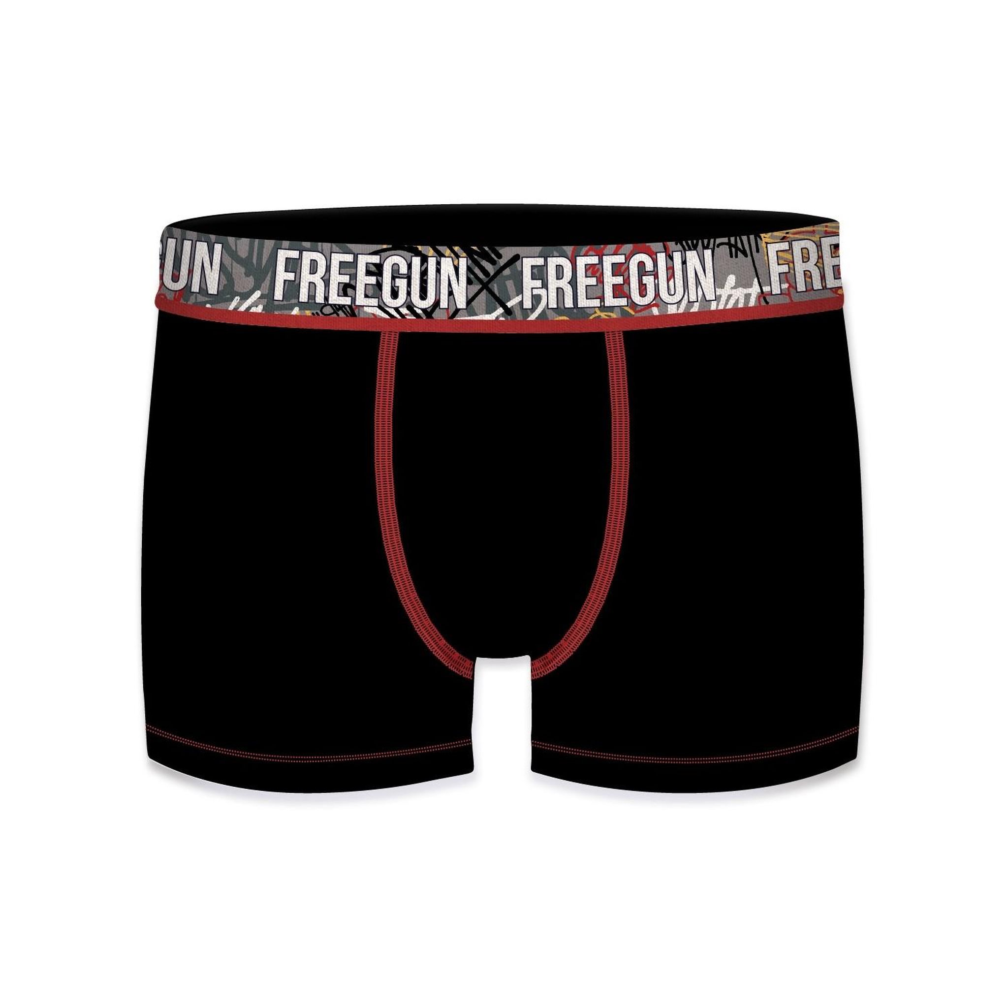 Voir la diapositive 5 : FREEGUN Lot de 4 Boxers garçon en coton