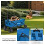 Voir la diapositive 5 : tectake Chariot de jardin et de transport pliable bleu