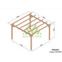 Voir la diapositive 2 : JARDIDECO Pergola en bois lamellé-collé Angers 400 x 400 cm - Maderland