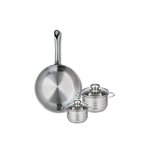 ELO Ensemble de 1 Poêle de cuisson 28 cm et 2 faitouts 12 et 14 cm Elo Profi Brillant
