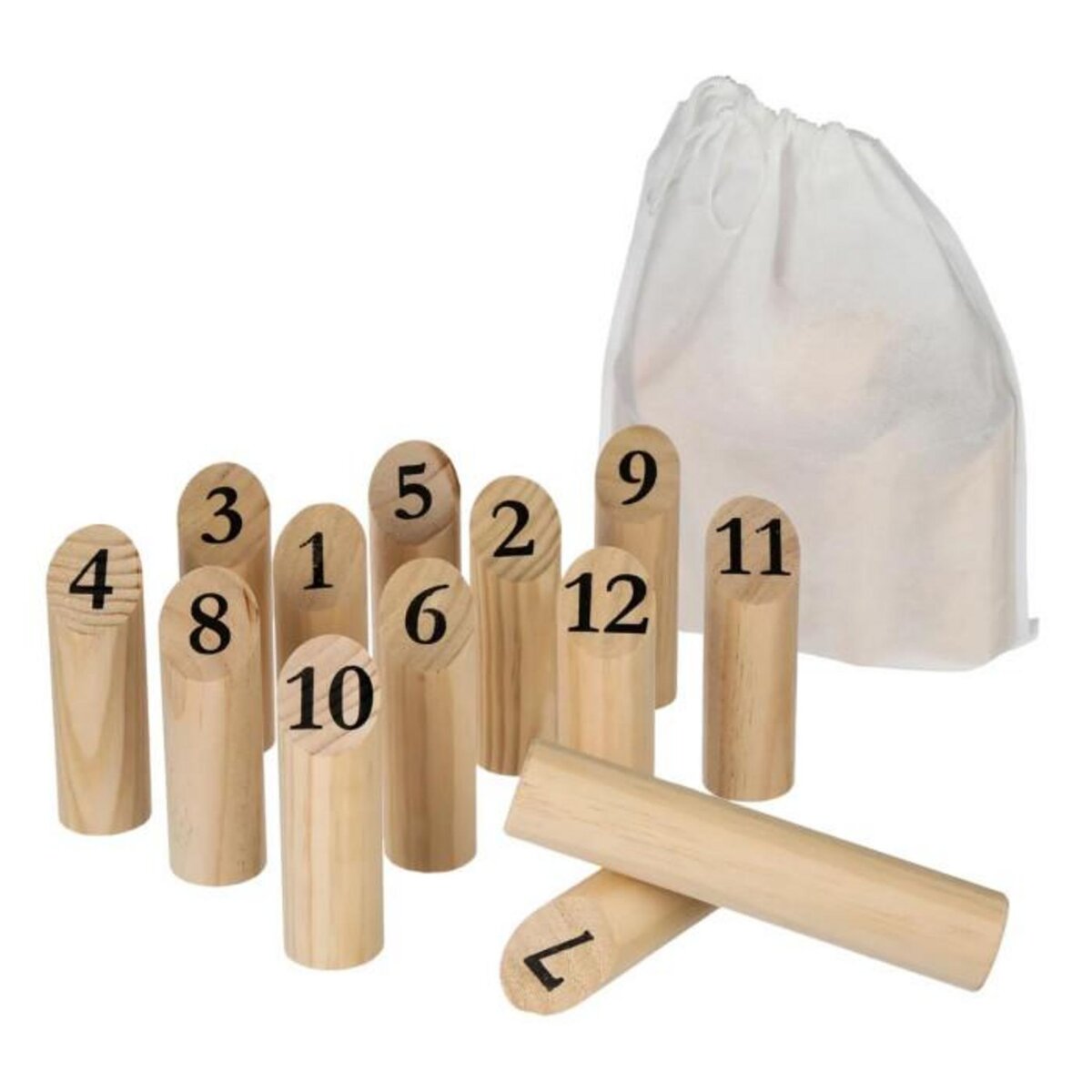 Be Toys Jeu de Quilles en Bois  Nordique  21cm Naturel