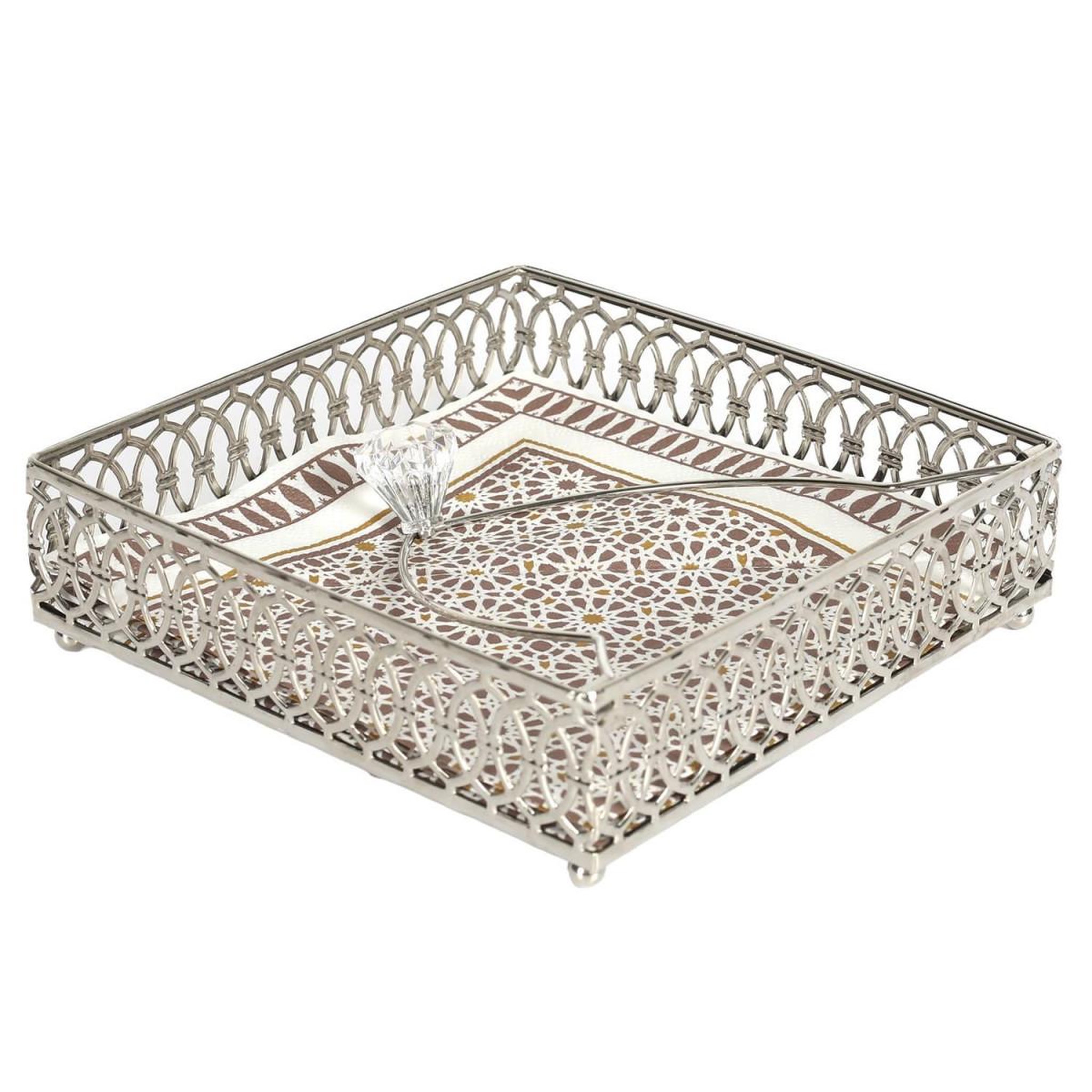 Voir la diapositive 3 : The Home Deco Factory Plateau porte-serviettes  avram  16cm argent