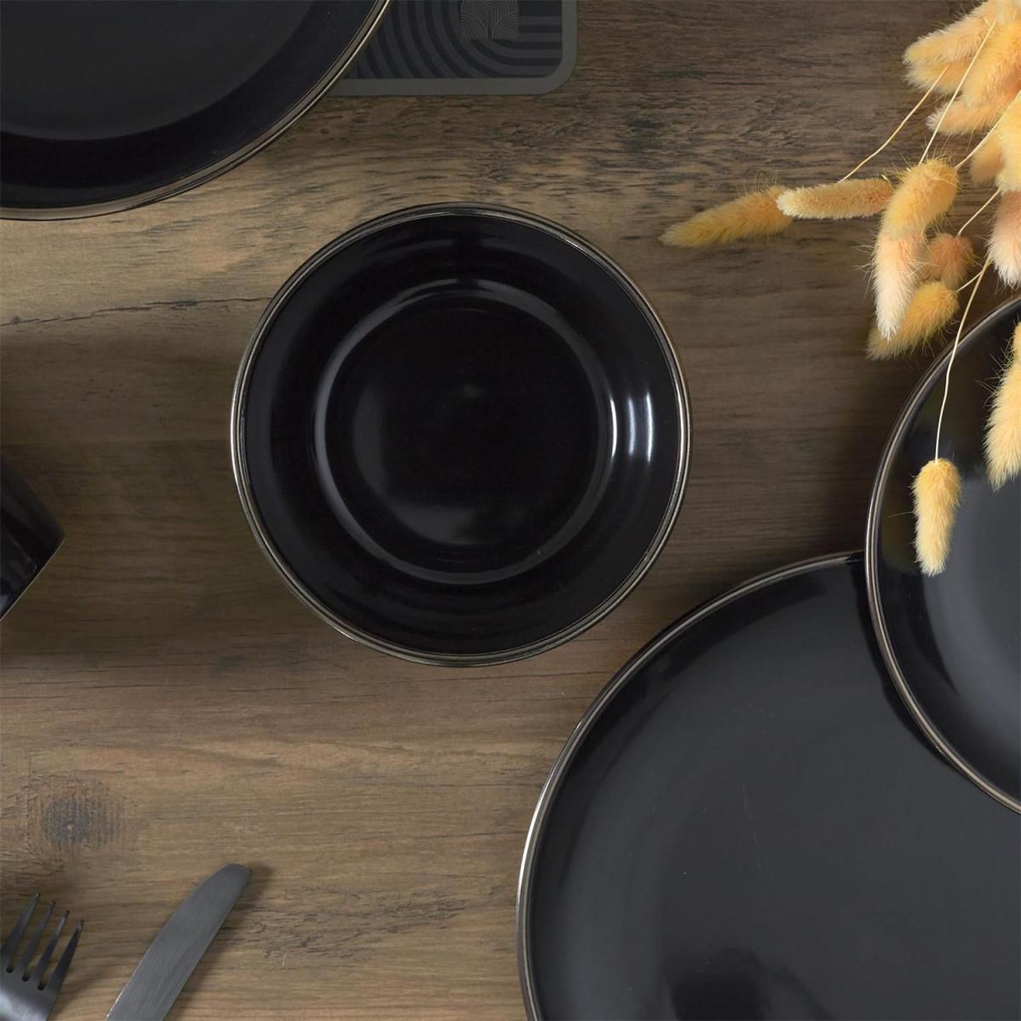 Voir la diapositive 3 : The Home Deco Factory Lot de 6 bols en céramique  lounge  14cm noir