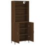 Voir la diapositive 4 : VIDAXL Buffet haut Chene marron 69,5x34x180 cm Bois d'ingenierie