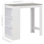 Voir la diapositive 6 : VIDAXL Table de bar avec etagere Blanc 110x50x103 cm