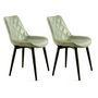 Voir la diapositive 1 : Paris Prix Lot de 2 Chaises Design  Cecil  81cm Vert Clair