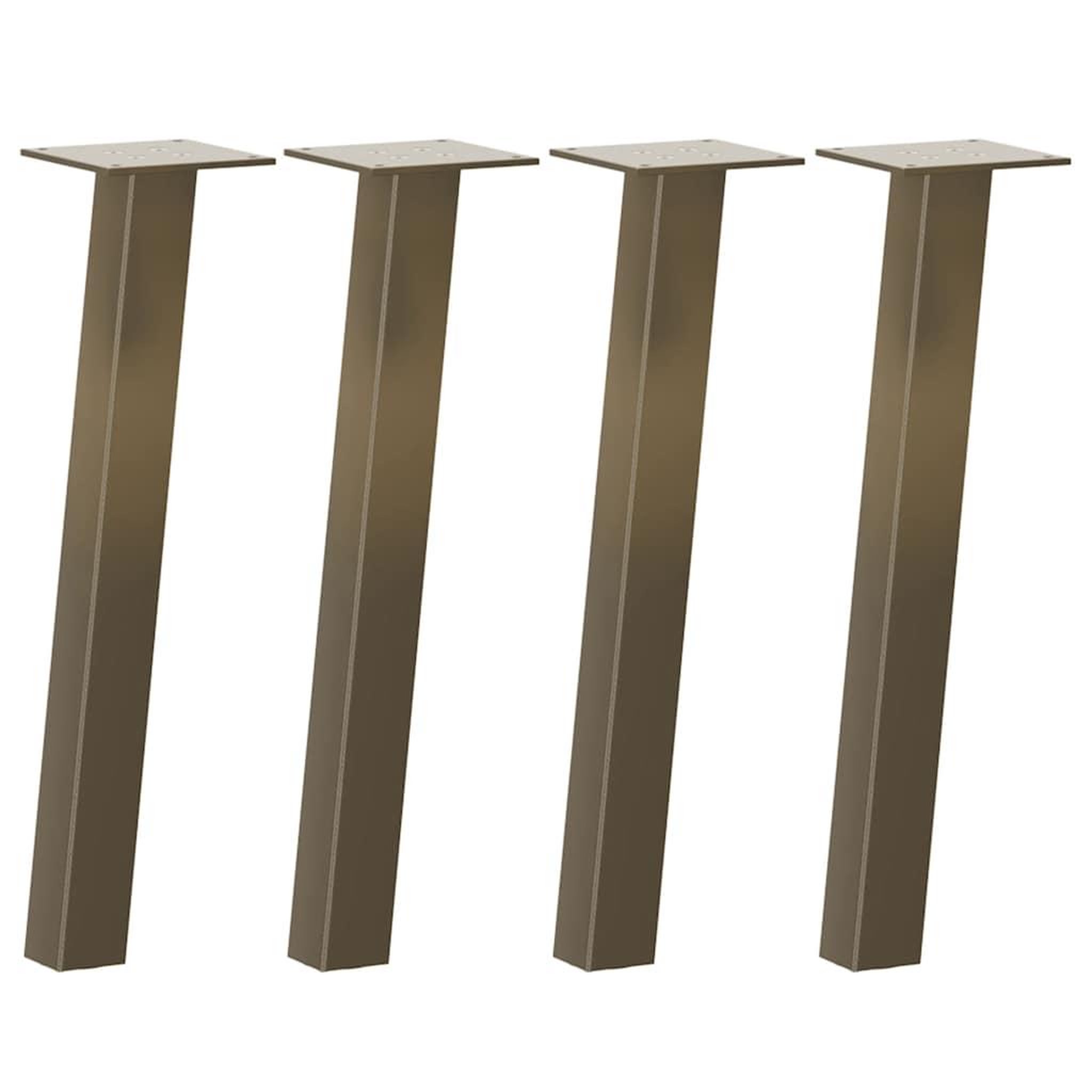 Voir la diapositive 2 : VIDAXL Pieds de table basse acier naturel 4 pcs 42 cm acier