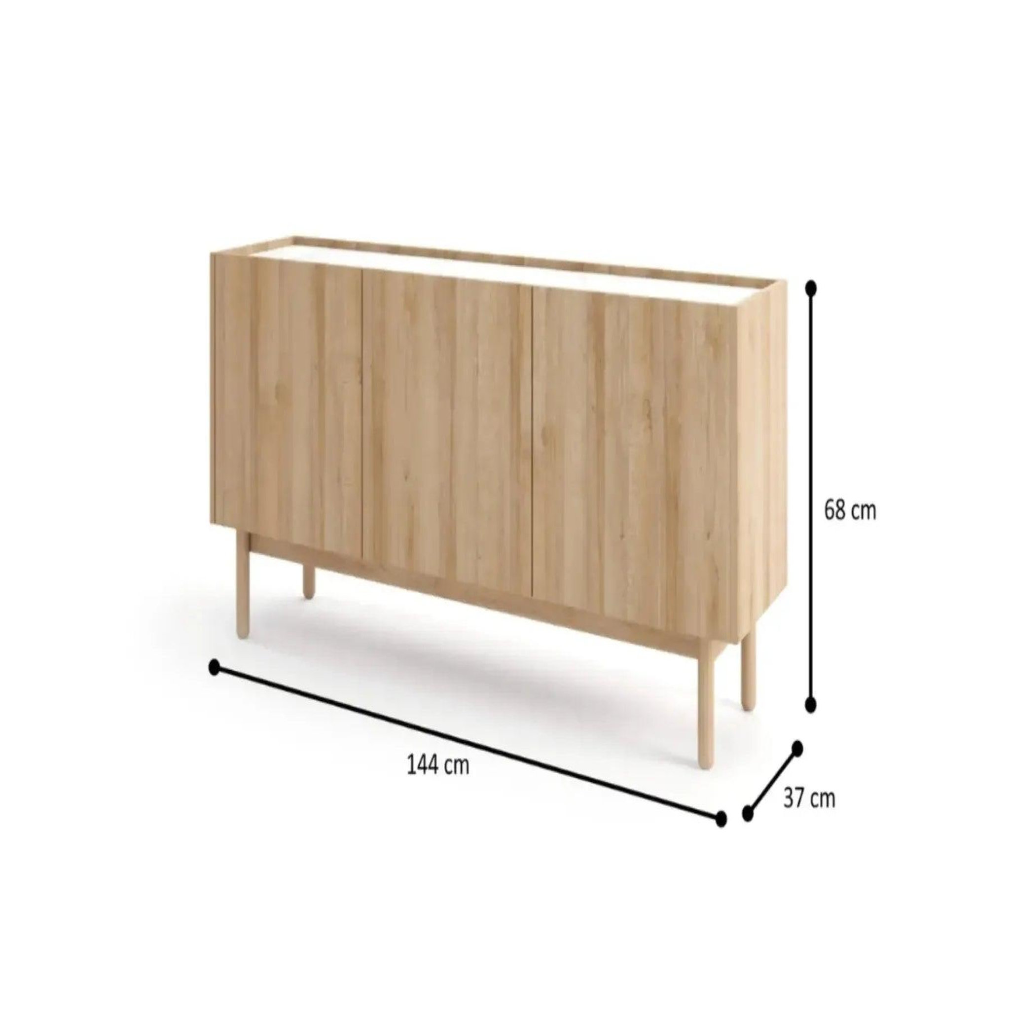 Voir la diapositive 5 : CASANOVA PARIS GABIN - Buffet en bois 140cm Beige