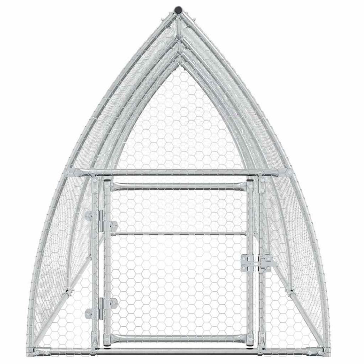 VIDAXL Cage pour poules argente 300x105x120 cm acier galvanise