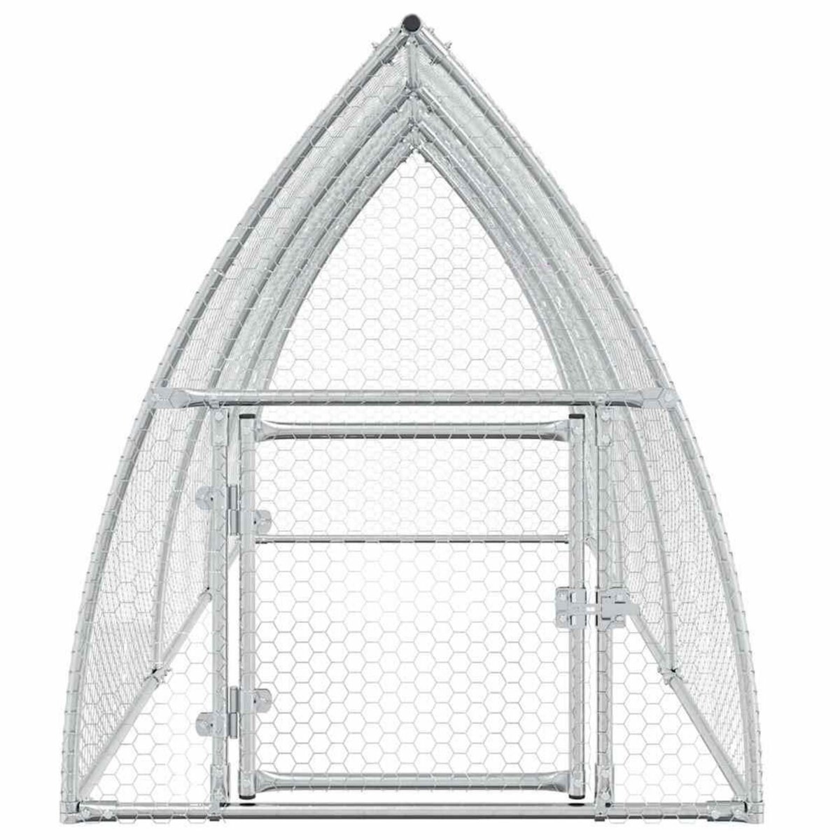 VIDAXL Cage pour poules argente 300x105x120 cm acier galvanise