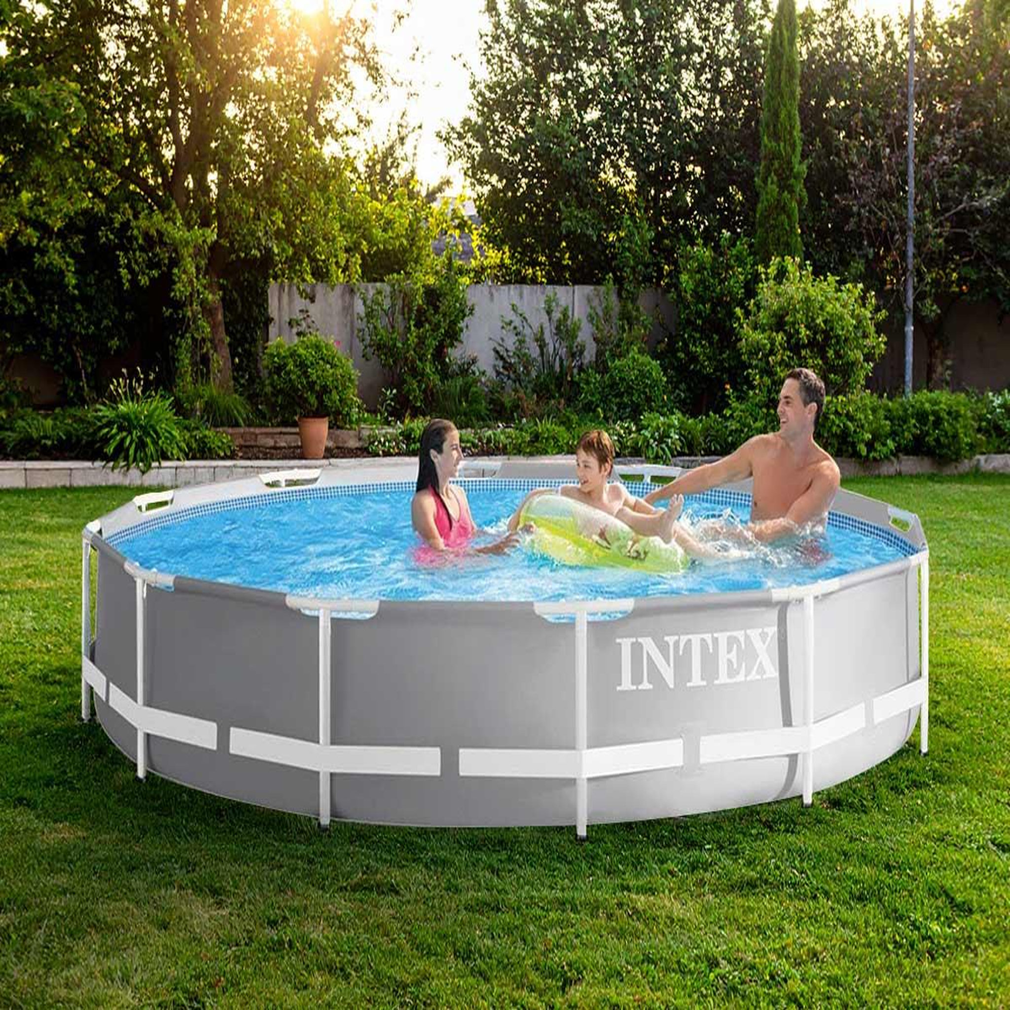 INTEX Piscine tubulaire prism frame ronde 3,66 x 0,76 m - intex