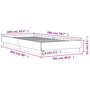 Voir la diapositive 6 : VIDAXL Cadre de lit sans matelas chene marron 100x200 cm