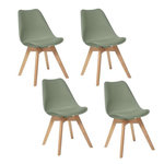 ATMOSPHERA Lot de 4 Chaises design scandinave Baya. Coloris disponibles : Noir, Beige, Jaune, Vert, Orange, Gris, Bleu, Blanc, Rose
