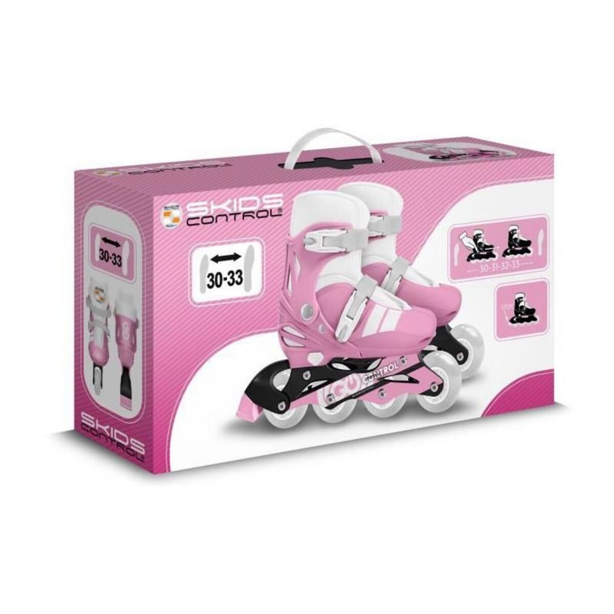 STAMP Patins en ligne ajustable - STAMP - SKIDS CONTROL - Taille 30-33 - Rose