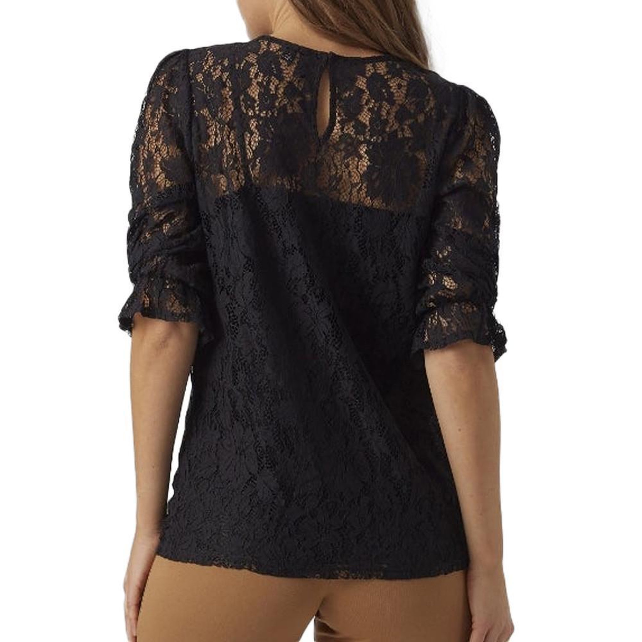 Voir la diapositive 2 : VERO MODA MATERNITY T-Shirt Noir Femme Vero Moda Maternity Lace Top