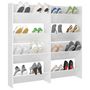 Voir la diapositive 4 : VIDAXL Armoires a chaussures murales 4 pcs blanc brillant 60x18x60 cm