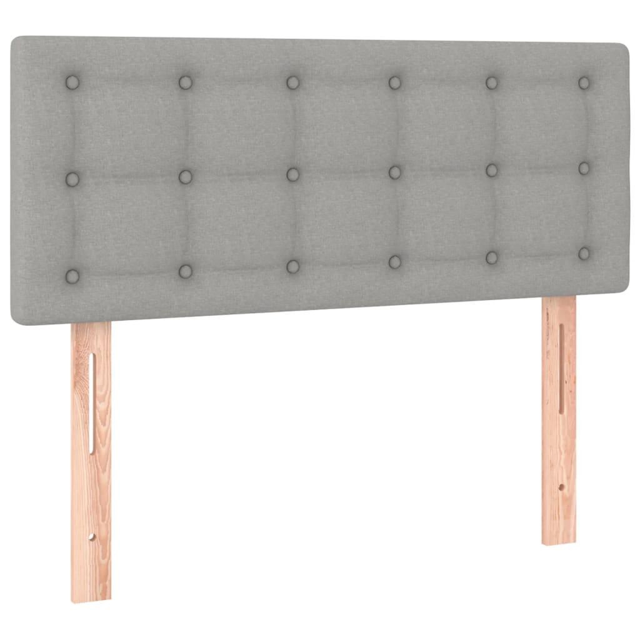 Voir la diapositive 4 : VIDAXL Tete de lit a LED Gris clair 90x5x78/88 cm Tissu