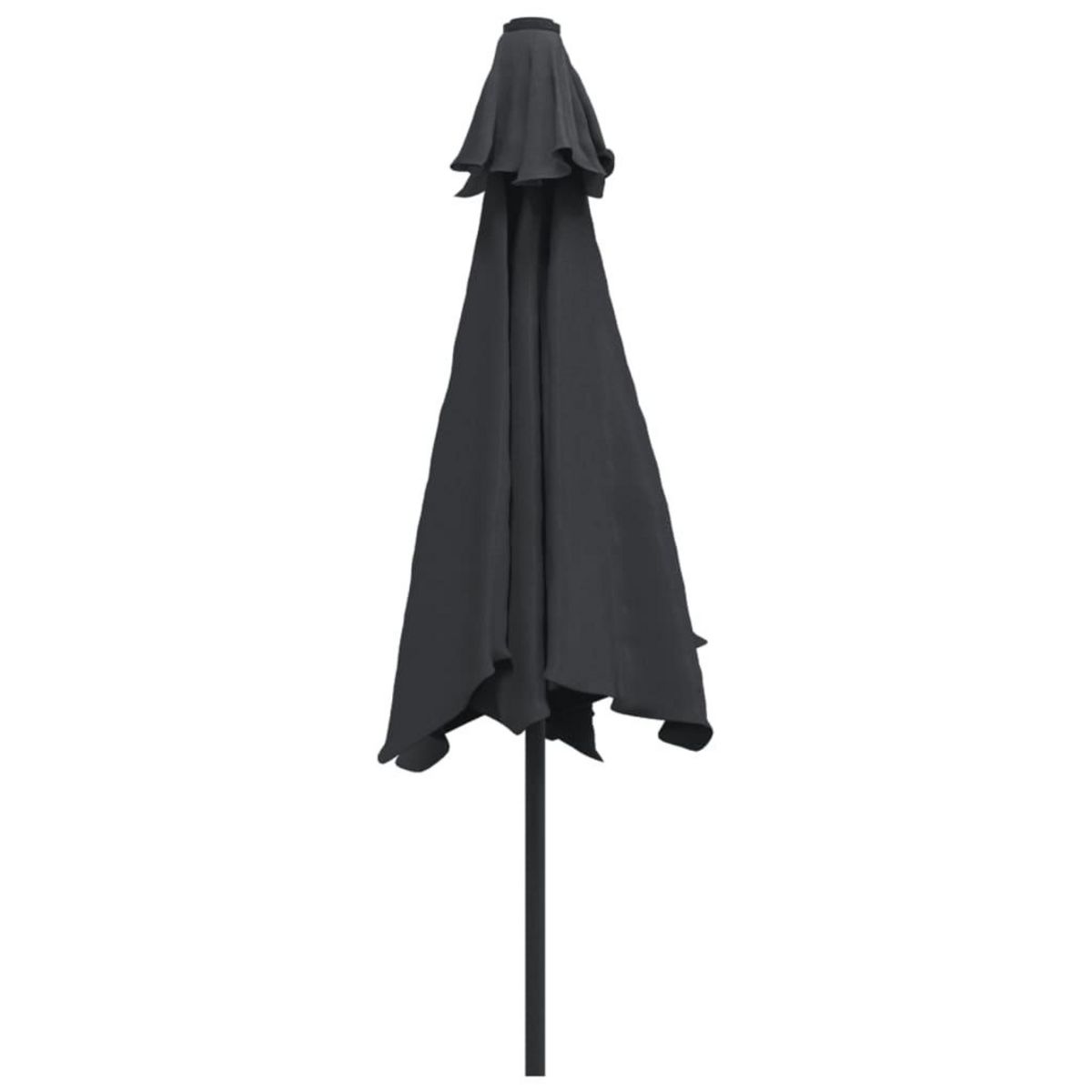 VIDAXL Parasol d'exterieur avec poteau en metal 300 cm Noir