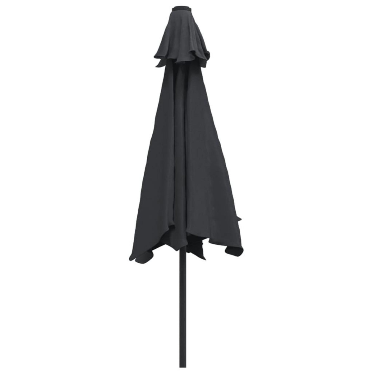 VIDAXL Parasol d'exterieur avec poteau en metal 300 cm Noir