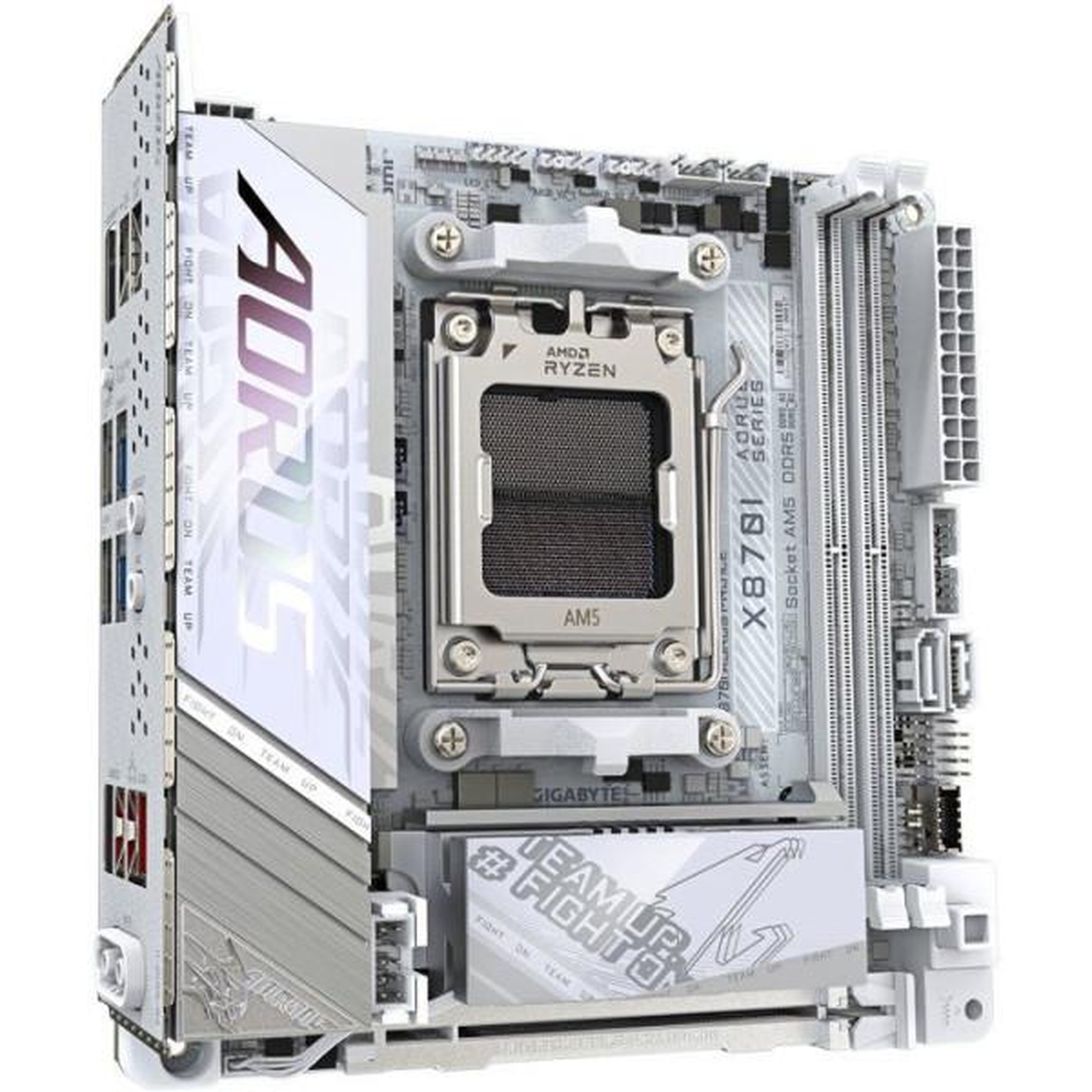 Voir la diapositive 2 : Gigabyte Carte mere - GIGABYTE - X870I AORUS PRO ICE - Format Mini-ITX - Chipset AMD X870 - DDR5 & PCIe 5.0 - WiFi 7