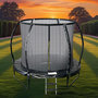 Voir la diapositive 4 : JUMP4FUN Trampoline 8Ft ø244cm noire - tuyeau arrosage et bâche de protection