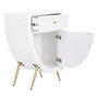 Voir la diapositive 5 : Paris Prix Table de Chevet Design  Venus  79cm Blanc & Or