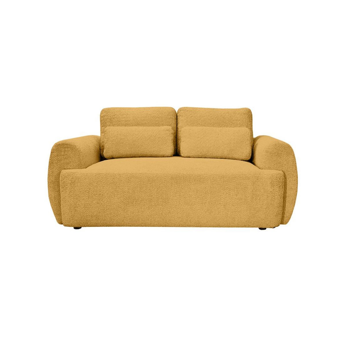 BEST MOBILIER Mahina - canapé droit 2 places - en tissu bouclette