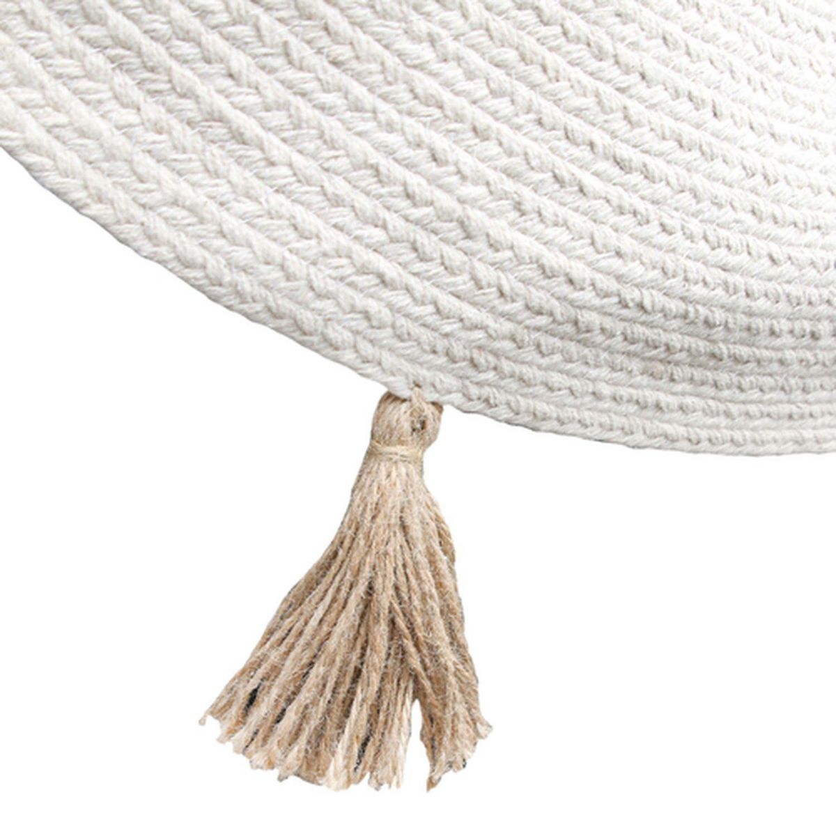 The Home Deco Factory Tapis rond à pompons Happy