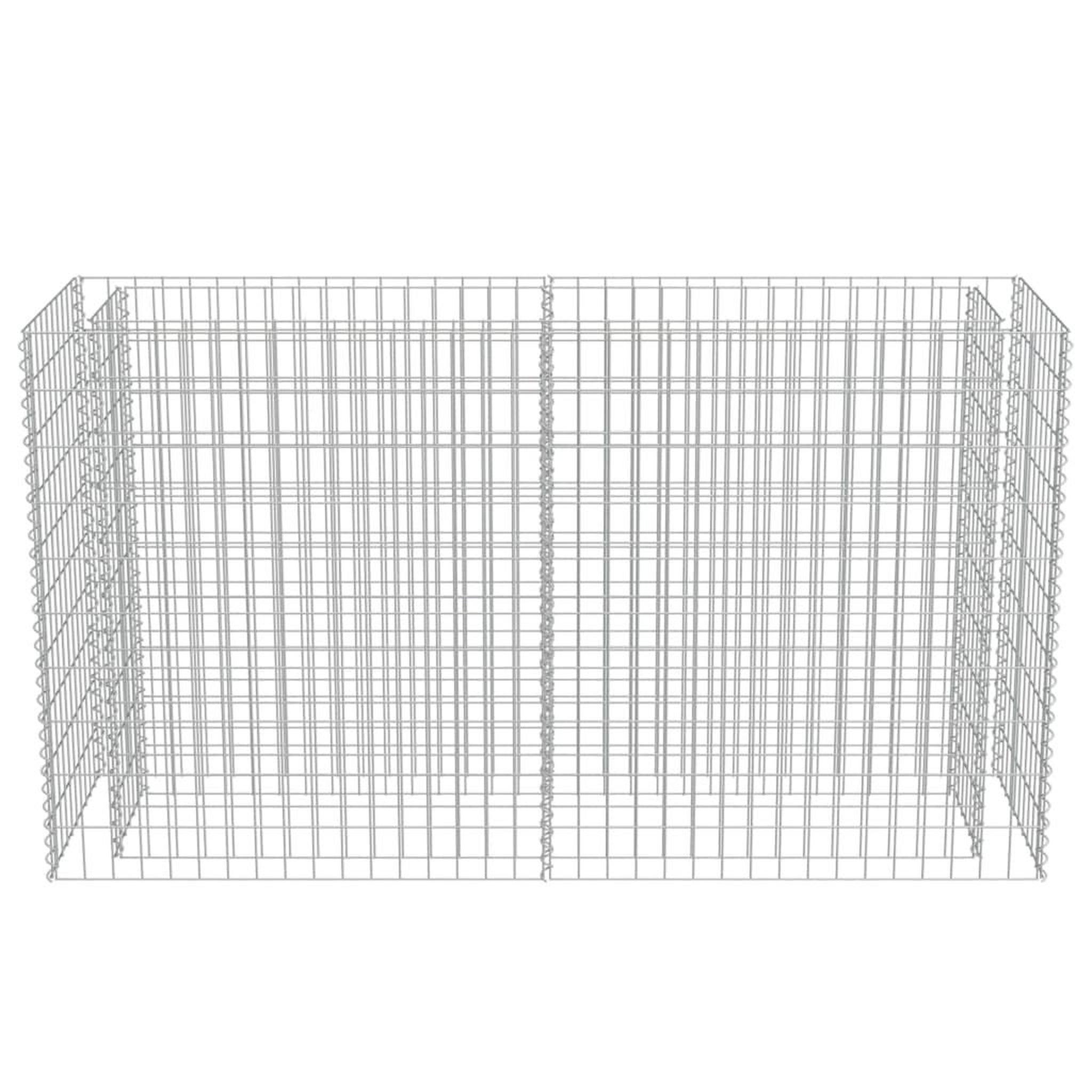 Voir la diapositive 5 : VIDAXL Lit sureleve a gabion Acier galvanise 180x50x100 cm